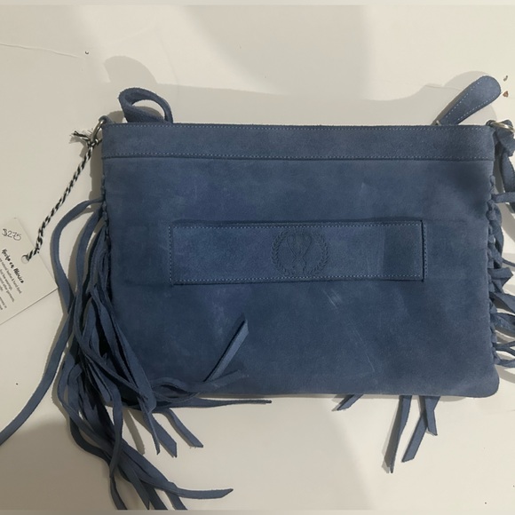 ALA PILAR BAG - BEAUTIFUL SUEDE BLUE - BRAND NEW - Picture 2 of 5